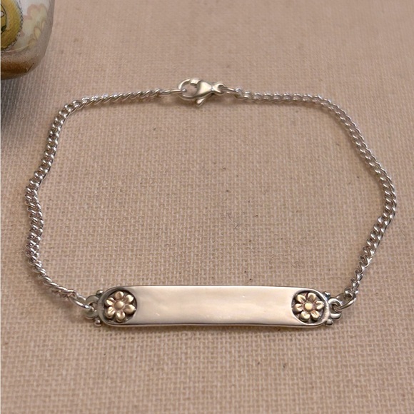 James Avery Jewelry - Retired James Avery ID bracelet with 14k flowers